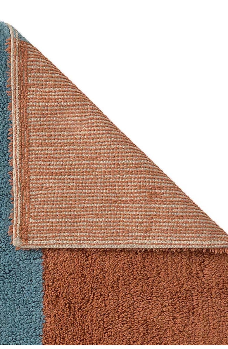 Lorena Canals Wool Rug Chroma Cinnamon, Alternate, color, Natural, Blue, Caramel