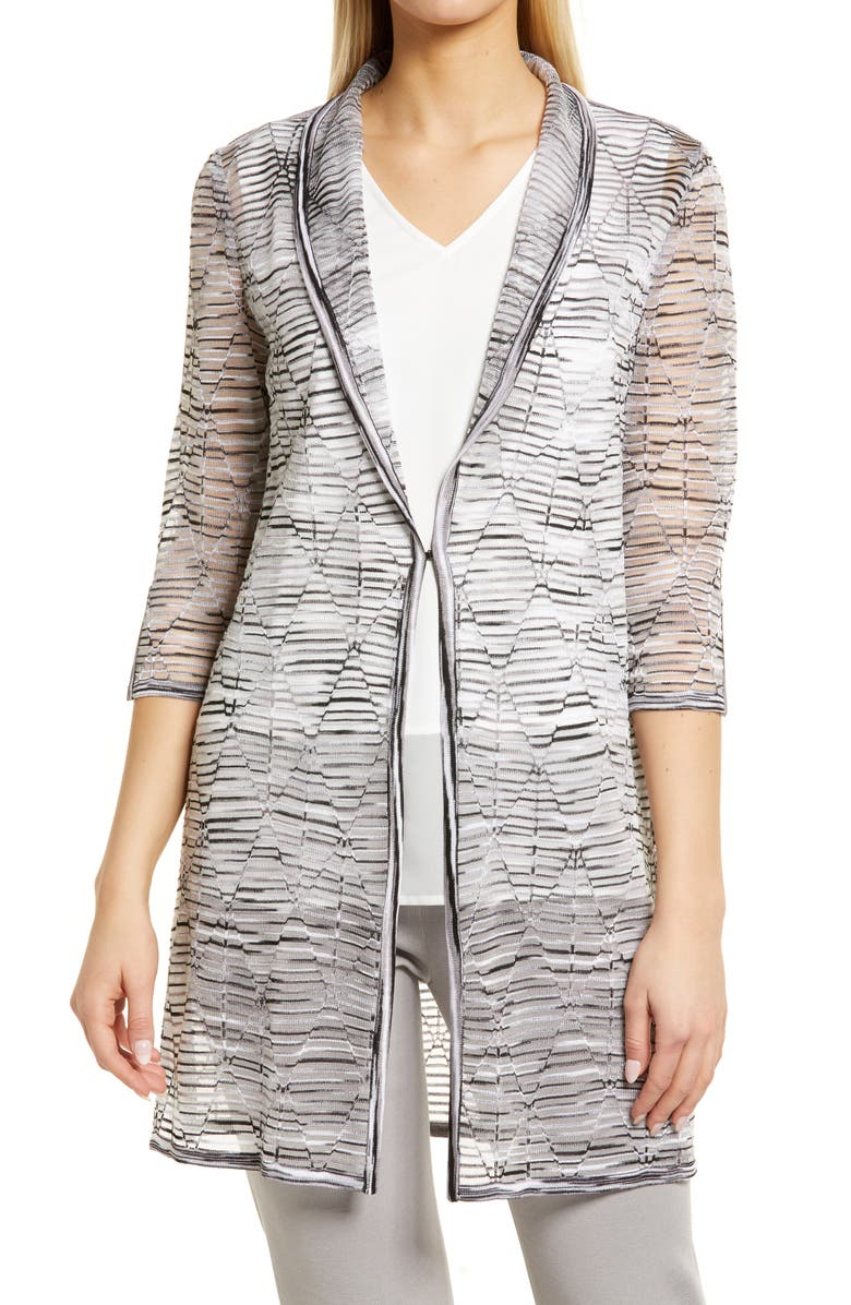 Ming Wang Geo Stitch Duster Jacket, Main, color, 