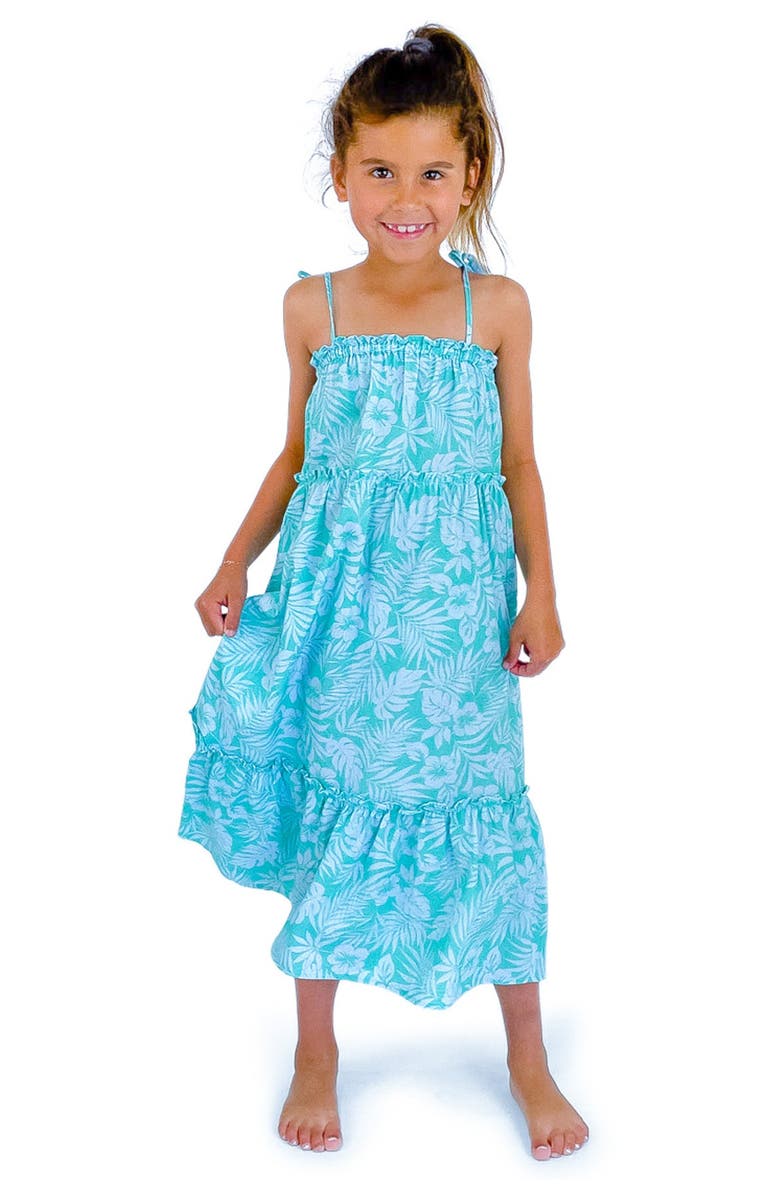 Feather 4 Arrow Kids' Solstice Tropical Print Cotton Sundress, Main, color,