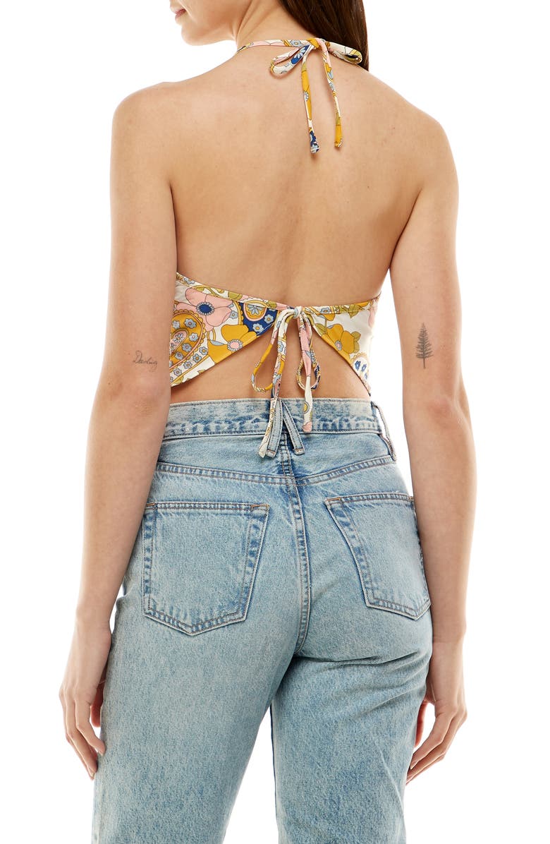 WAYF Rosetta Floral Halter Top, Alternate, color, Vintage Paisley