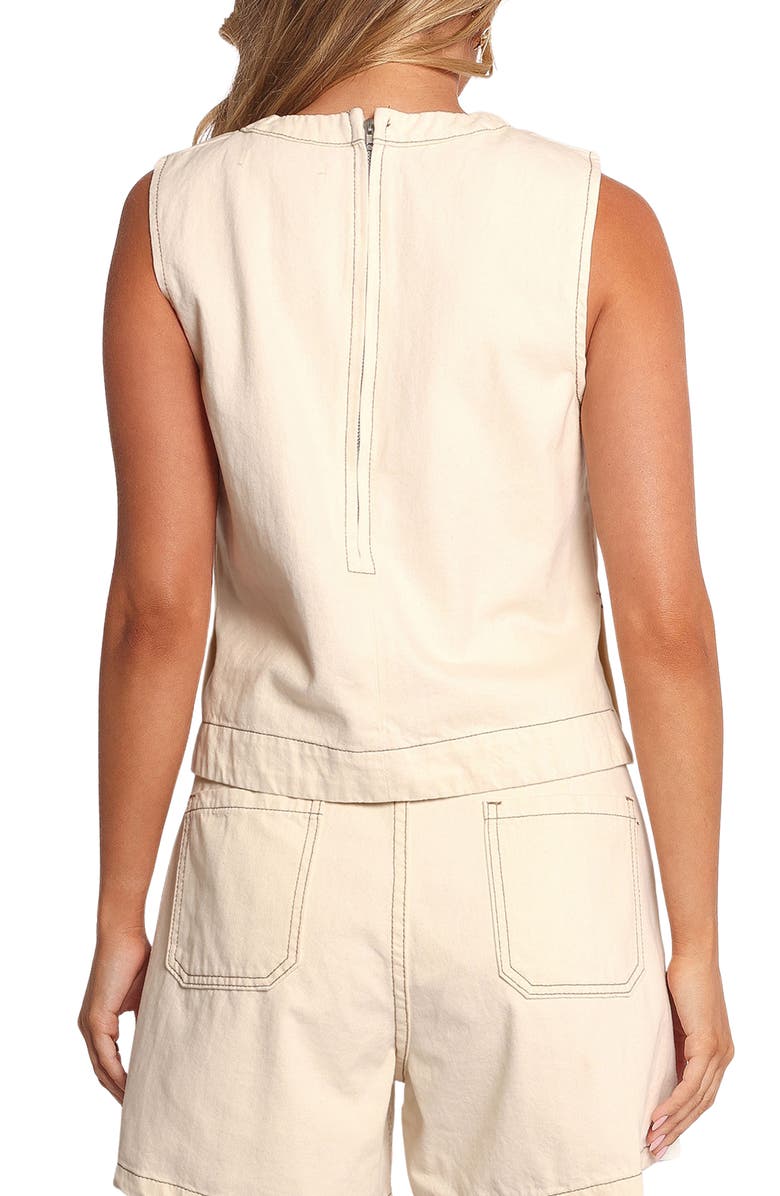 Petal & Pup Levi Cotton Twill Tank, Alternate, color, Ecru