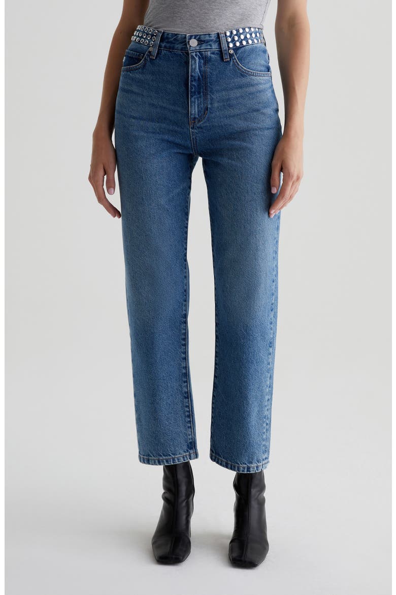 Rian Super High Waist Straight Leg Jeans, Main, color, ANGELENO