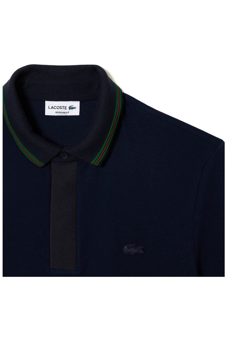 Regular Fit Tipped Cotton Piqué Polo, Alternate, color, 166 MARINE