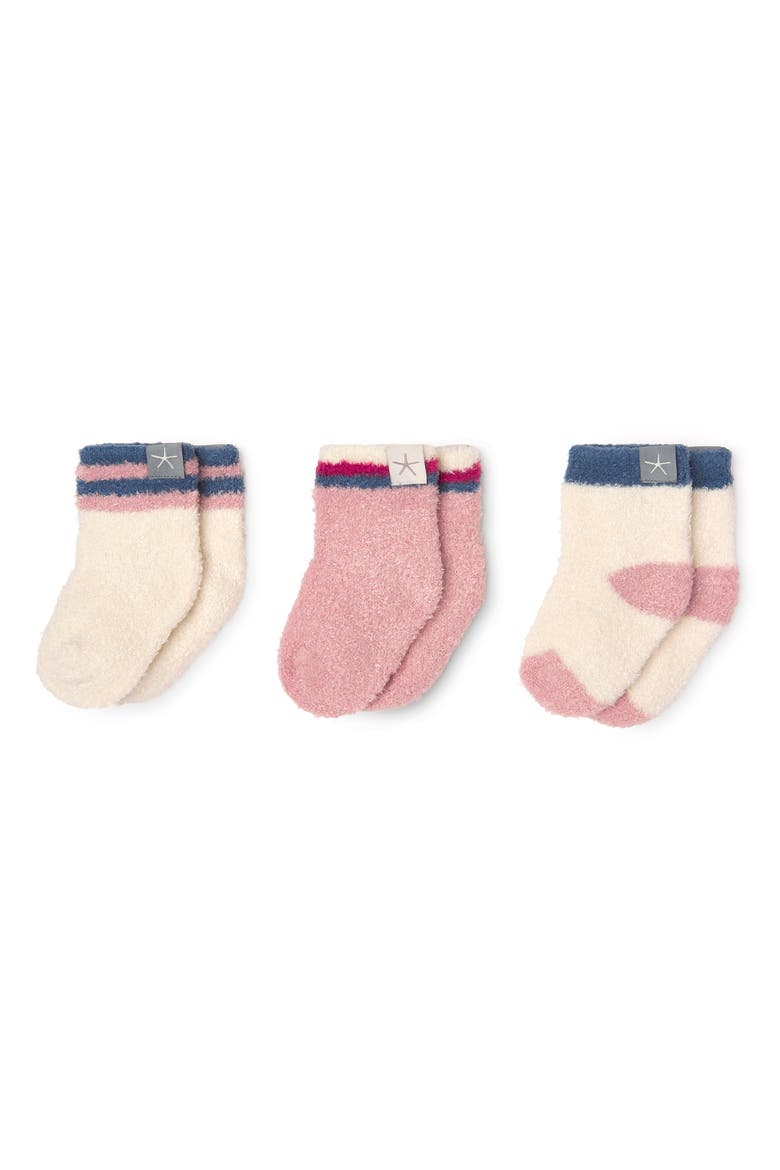 CozyChic Lite® Baby Heart 3-Pack Assorted Socks, Main, color, CREAM MULTI