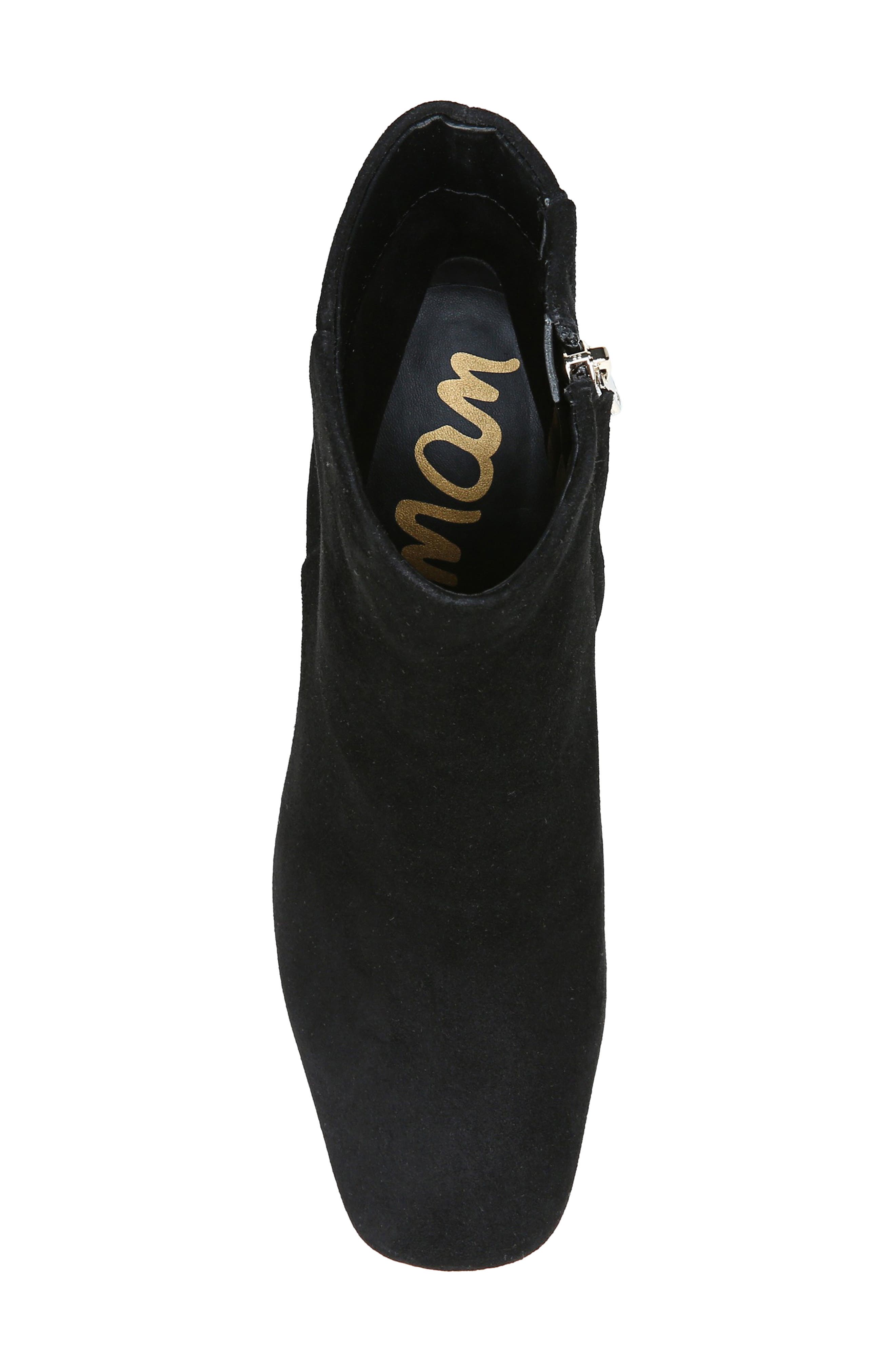 Sam Edelman Codie Square Toe Bootie, Alternate, color, Black Suede