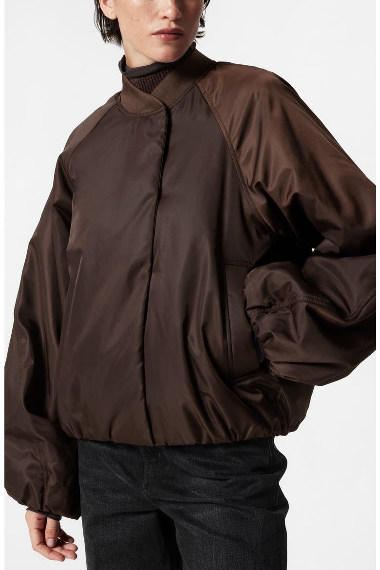 Oversize Bomber Jacket, Main, color, BROWN DARK