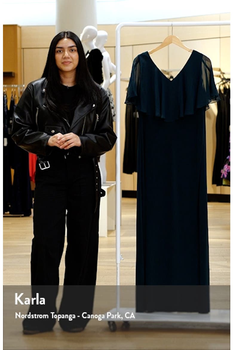 Chiffon Flutter Sleeve Gown video
