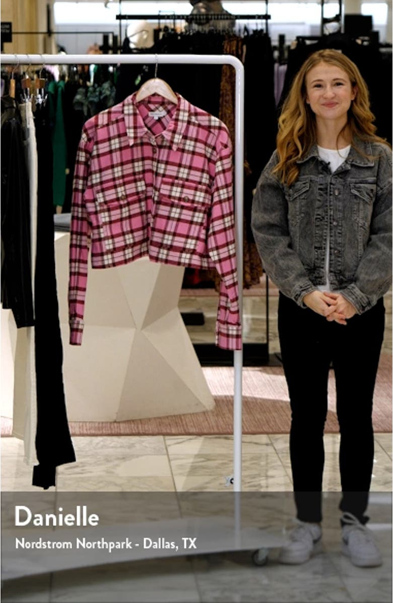 Flannel Crop Button-Up Shirt, sales video thumbnail