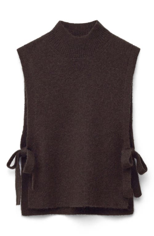 & Other Stories Wool & Mohair Side Tie Bib Vest In Brown