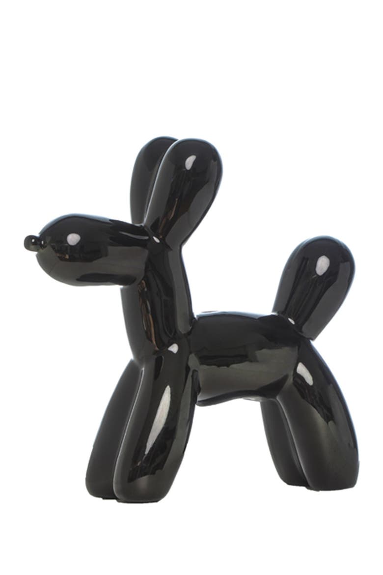 Plus Black Balloon Dog Bank, Main, color, BLACK