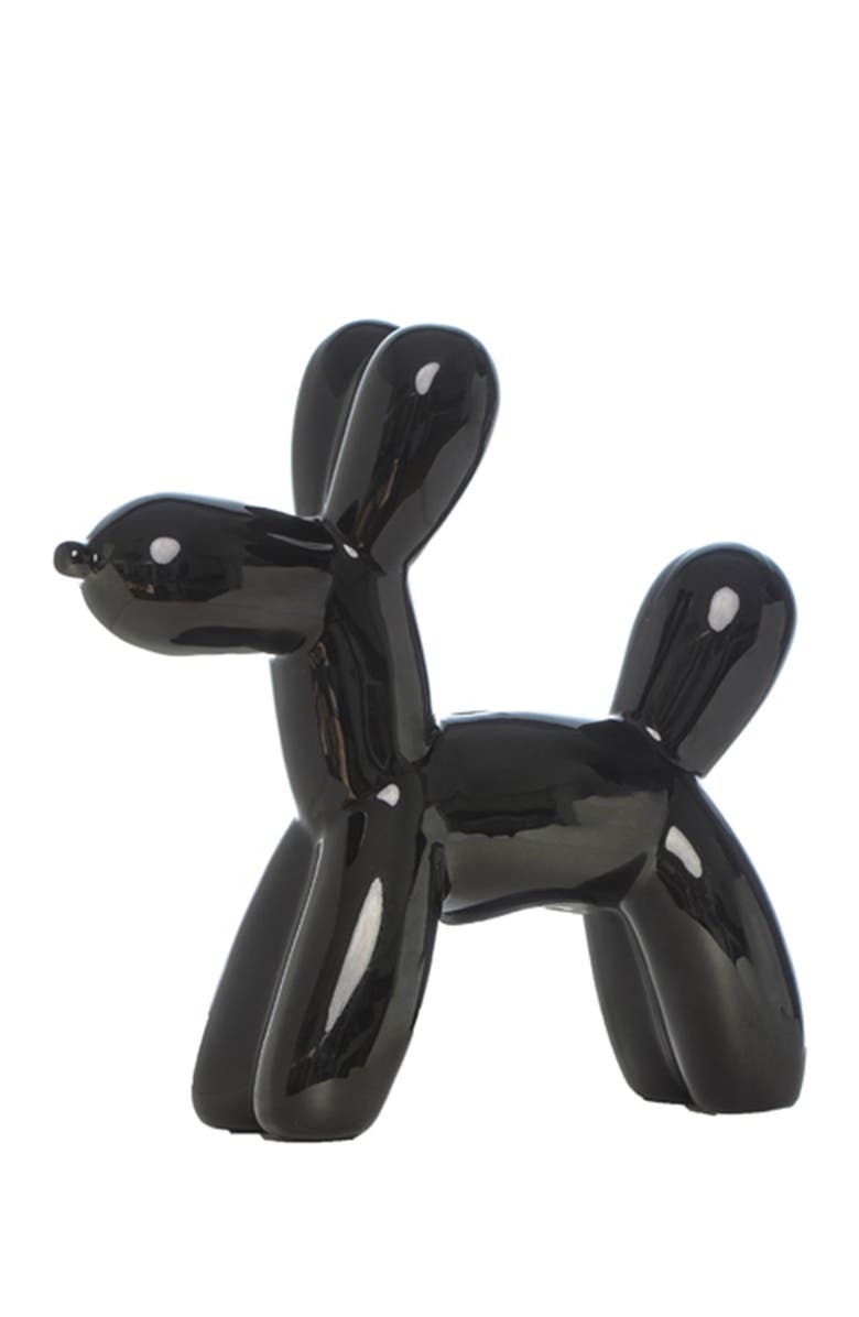 INTERIOR ILLUSIONS Plus Black Balloon Dog Bank, Main, color, Black
