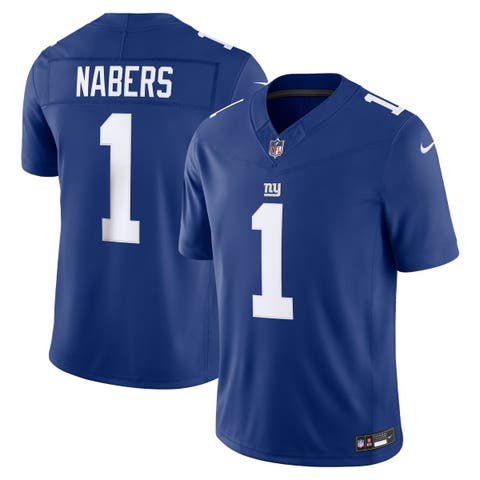 Men's Nike Malik Nabers Royal New York Giants Team Vapor F.U.S.E. Stitched Limited Jersey