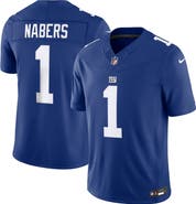 Nike Men's Nike Malik Nabers Royal New York Giants Team Vapor F.U.S.E. Stitched Limited Jersey