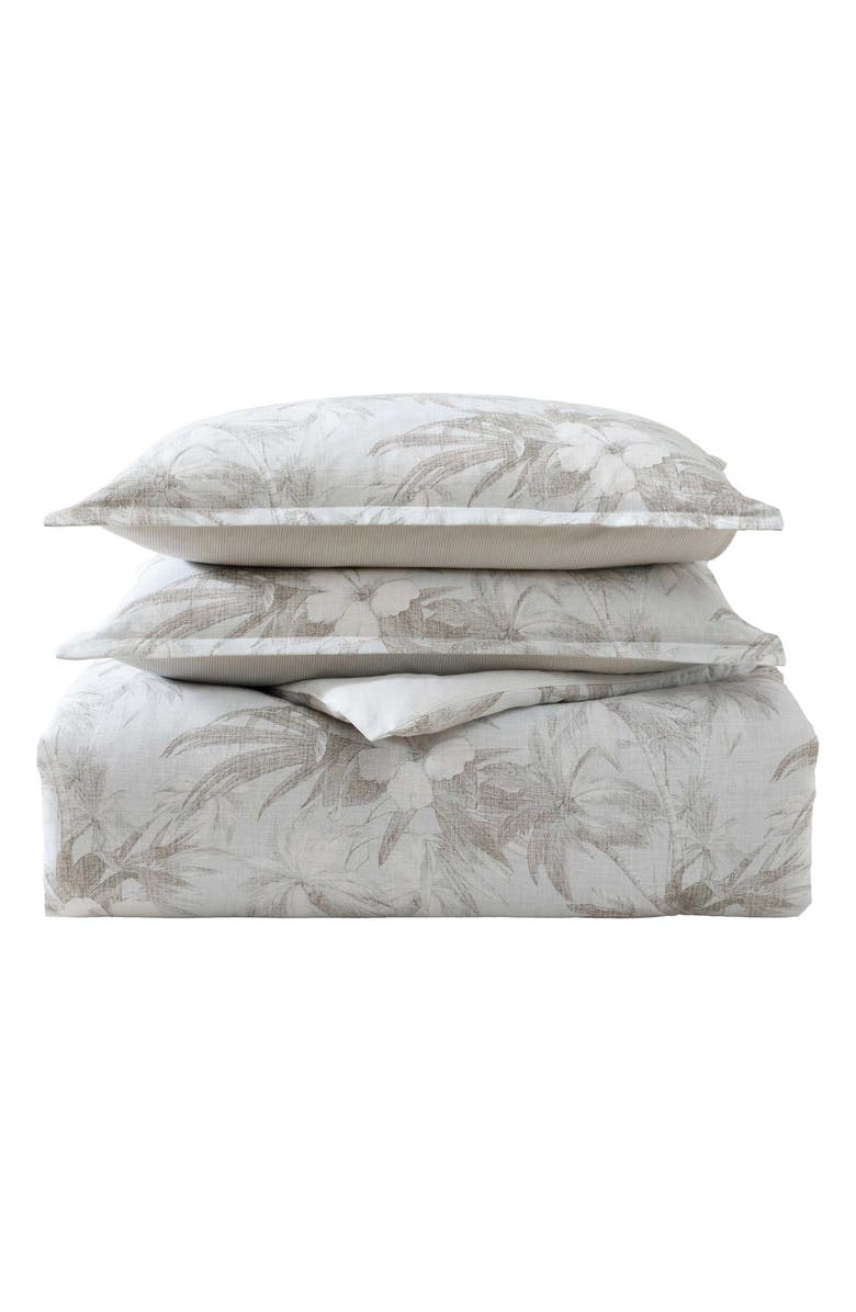 Tommy Bahama Beachway Blooms Duvet Cover & Sham Set, Main, color, Grey