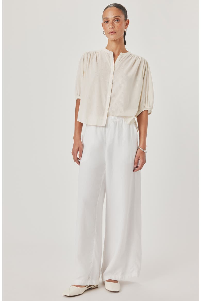 Madelyn Woven Shirt, Alternate, color, ANTIQUE PEARL WHITE