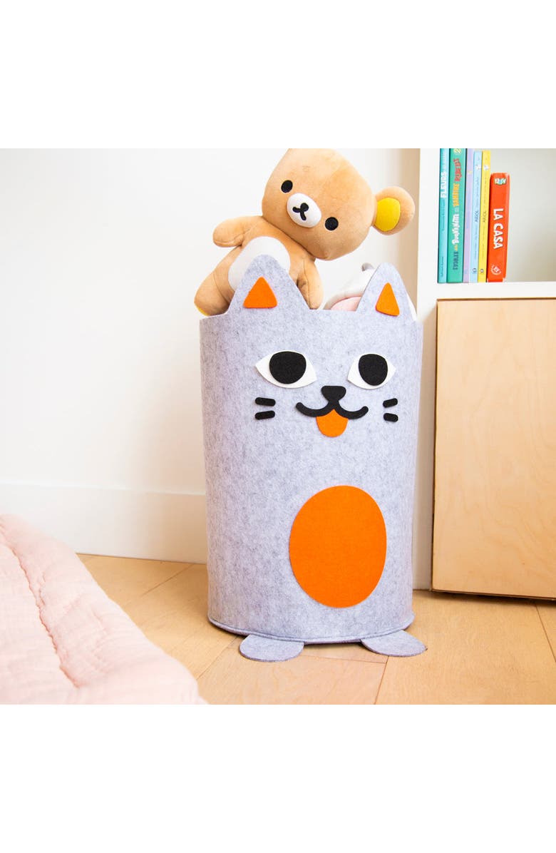 OMY Tidy Bag Cat, Alternate, color, Grey