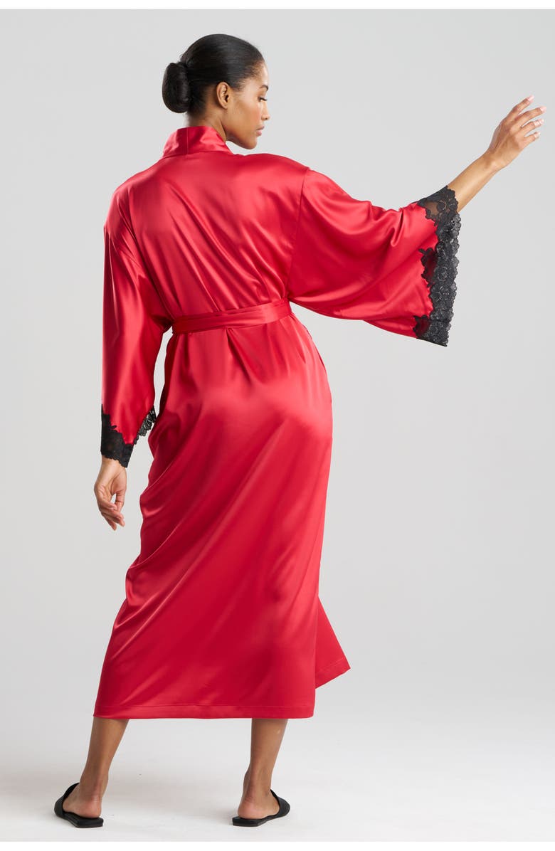 Natori PEONY GLAMOUR Robe, Alternate, color, Red/Black