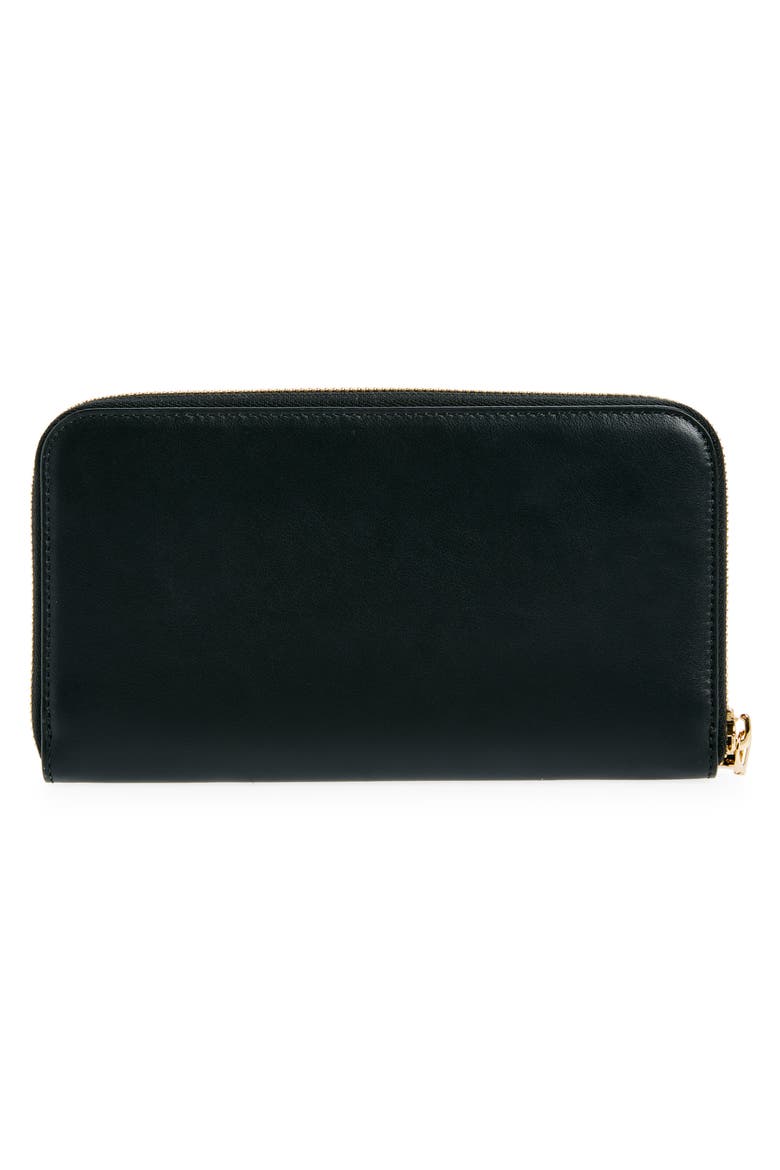 Hot Stamp Leather Continental Wallet, Alternate, color, NERO
