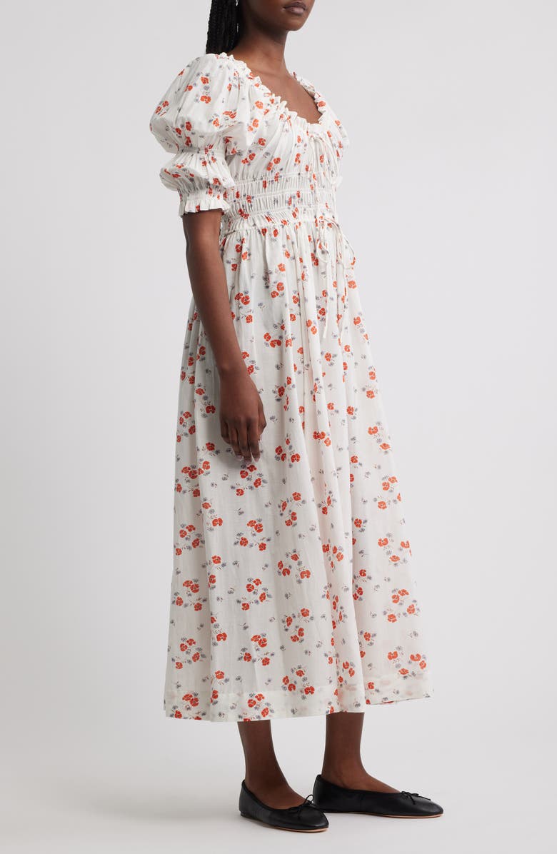 DÔEN Ischia Convertible Midi Dress, Alternate, color, Poppy Field