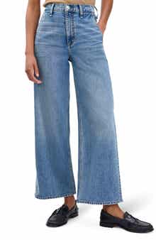 rag & bone Andi High Waist Ankle Wide Leg Jeans