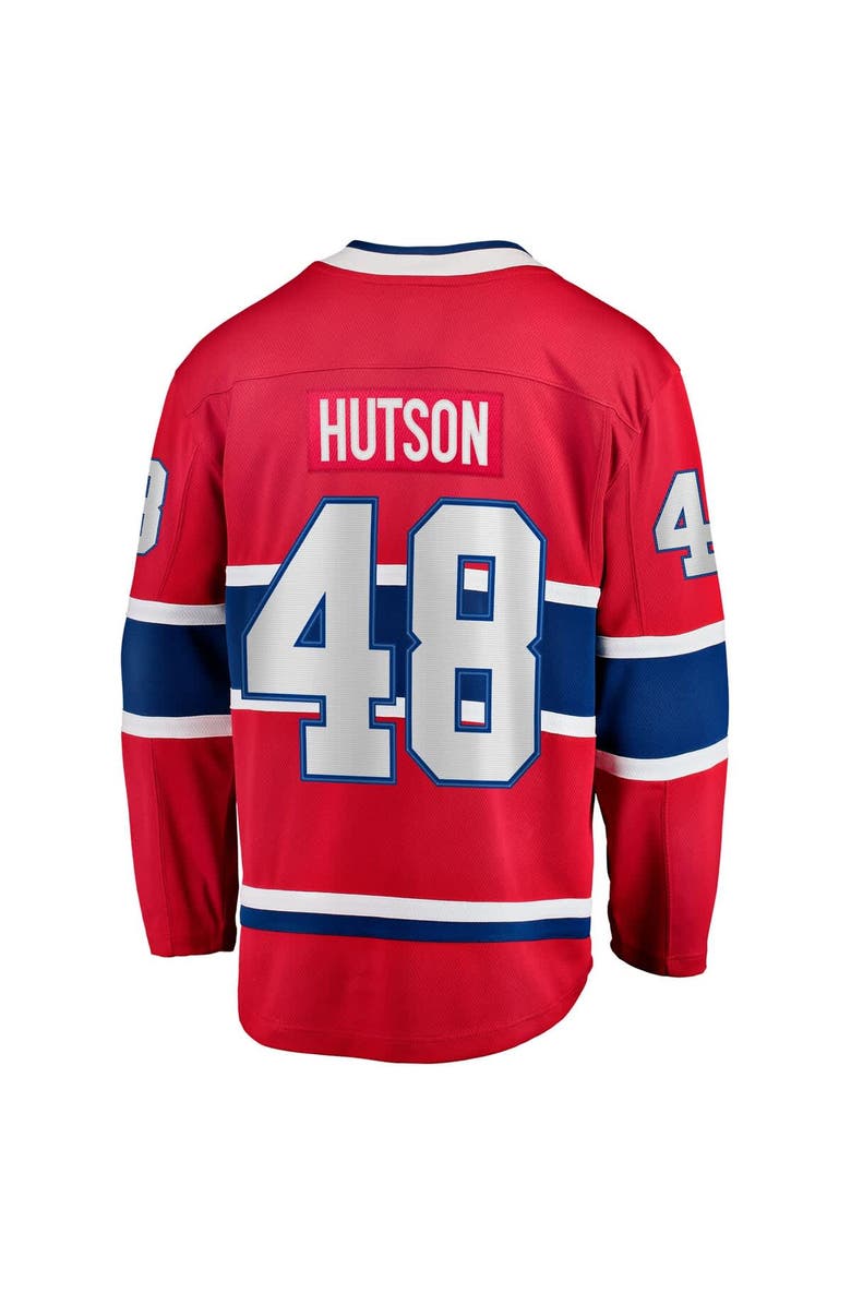 FANATICS Men's Fanatics Lane Hutson Red Montreal Canadiens Home Breakaway Jersey, Alternate, color, Red