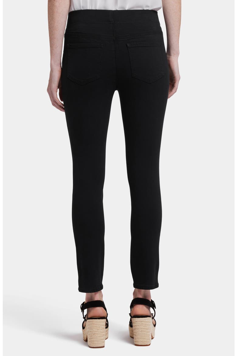 Ankle Slit Pull-On Jeans, Alternate, color, OVERDYE BLACK