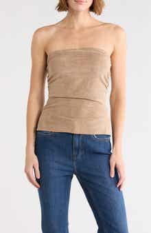 Faux Suede Tube Top