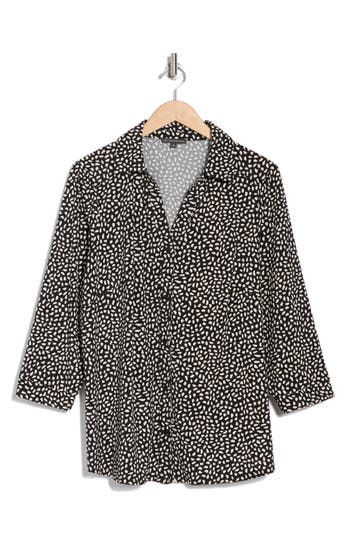 ADRIANNA PAPELL ADRIANNA PAPELL GEOMETRIC SHIRT JACKET