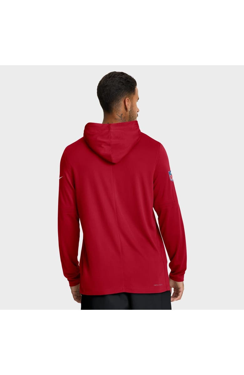 Nike Men's Nike Scarlet San Francisco 49ers Big & Tall Sideline Performance Long Sleeve Hoodie T-Shirt, Alternate, color, Scarlet