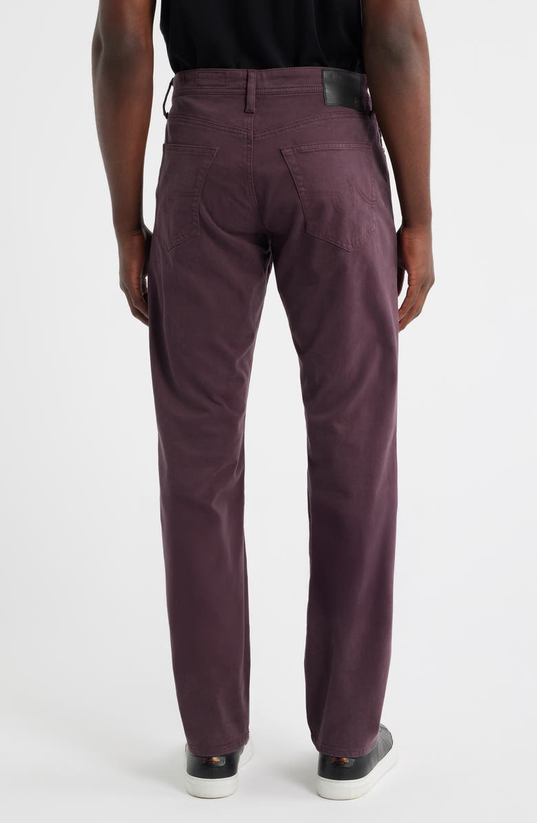 AG Everett Stretch Sateen Slim Straight Pants, Alternate, color, Mulberry