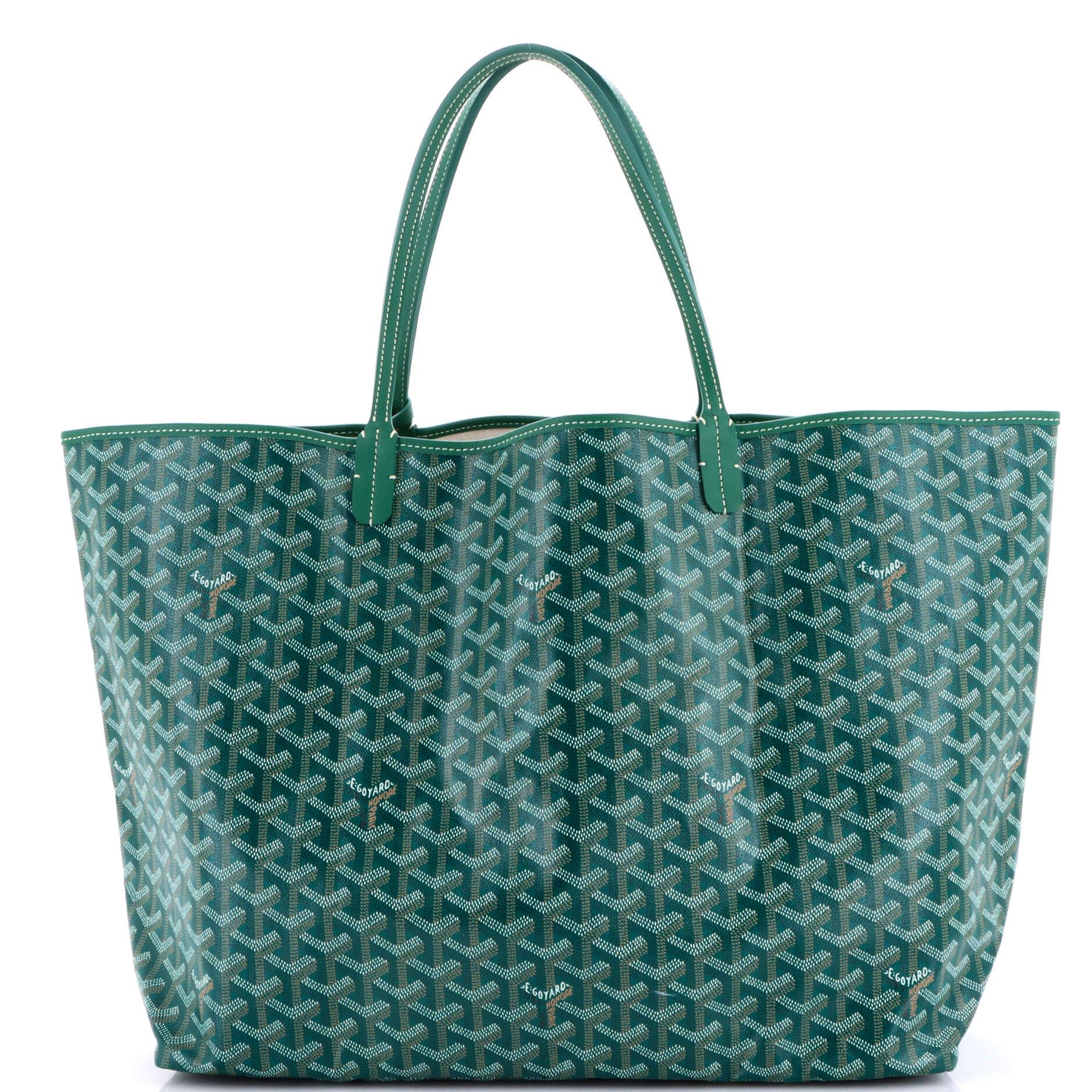 Pre-Owned Goyard Saint Louis Tote Coated Canvas GM, Main, color, Green