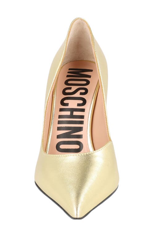Moschino Statement Pointed Toe Pump