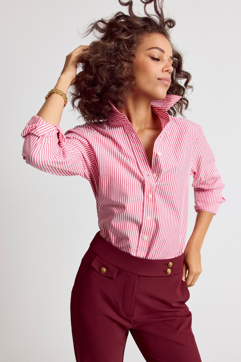 The Icon Shirt in Stripe, Alternate, color, Red/White Stripe