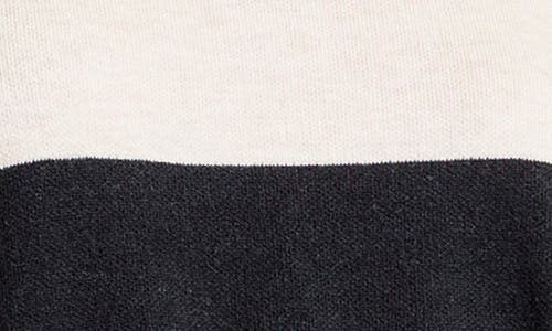 Splendid Libby Stripe Wool-blend Sweater In Oat Black Stripe
