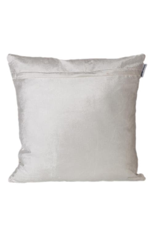 Parkland Collection Tufted Velvet Throw Pillow In White