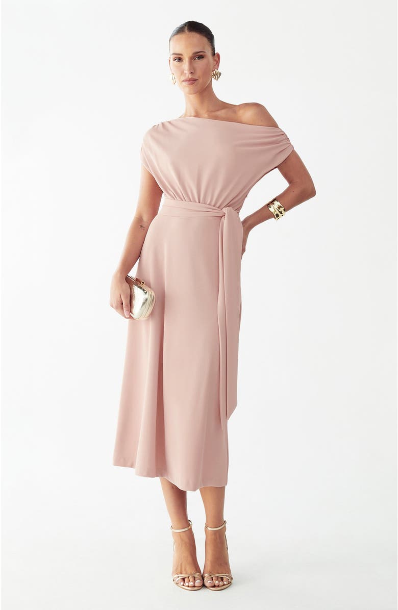 WILLA Eva Midi Dress, Alternate, color, Blush