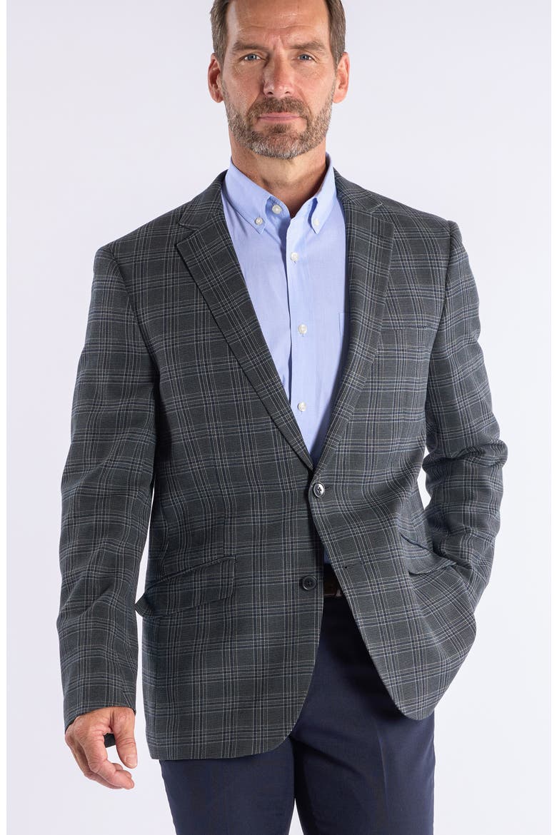 Plaid Sport Coat, Alternate, color, GREY