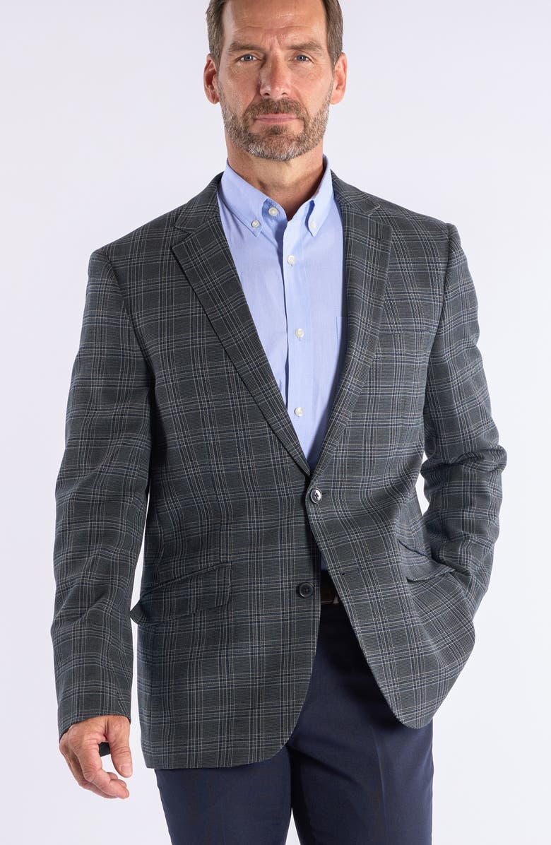 SAVILE ROW CO Plaid Sport Coat, Alternate, color, Grey