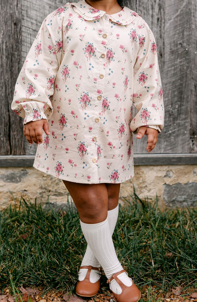 Little Paper Kids Goldie Gingham Dress, Alternate, color, Floral Bouquet