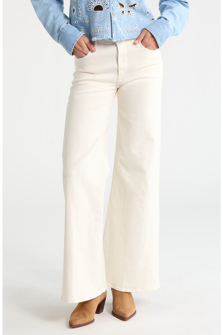 The Twister Skimp High Waist Wide Leg Pants, Main, color, CREAM PUFFS