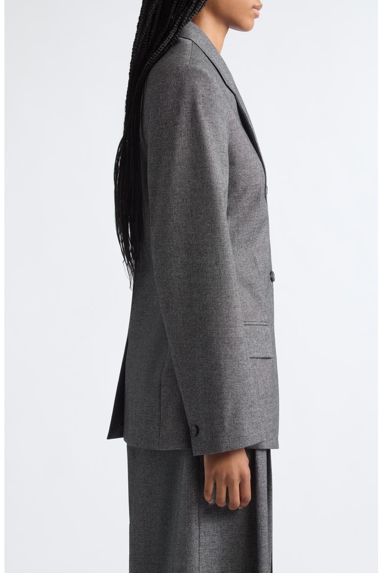 Button Lapel Oversized Blazer, Alternate, color, CHARCOAL