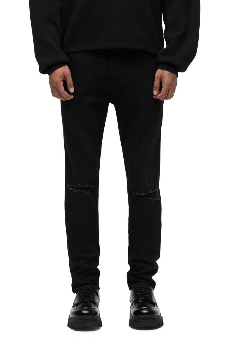 Zack Ripped Skinny Jeans, Main, color, DESTRUCTED INK