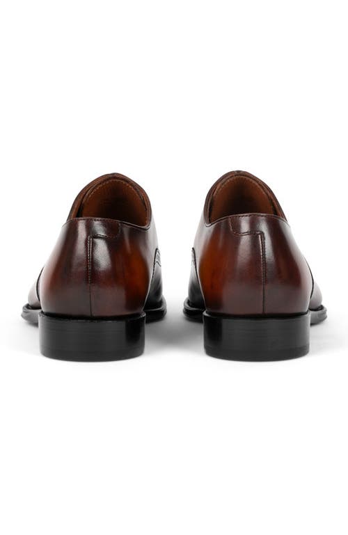 Anthony Veer Regent Cap-toe Oxford In Rustic Ember Cognac