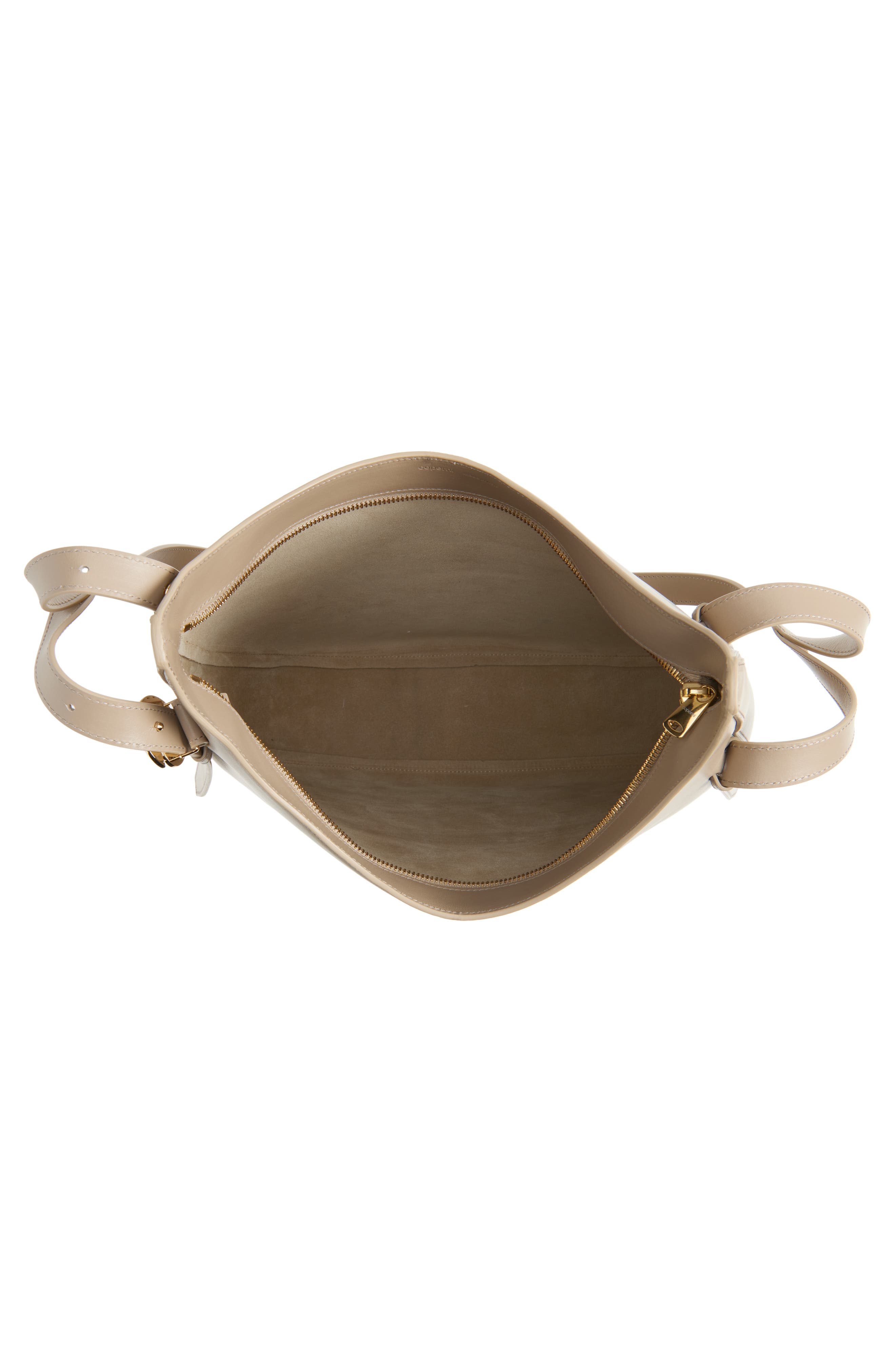 Coperni Belt Strap Leather Hobo Bag, Alternate, color, Beige Taupe