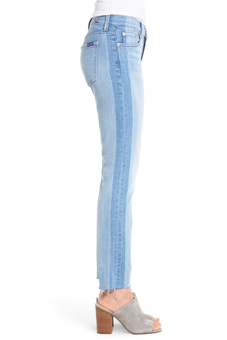 7 For All Mankind® Roxanne Original Ankle Skinny Jeans, Alternate, color, BRIGHT CHELSEA