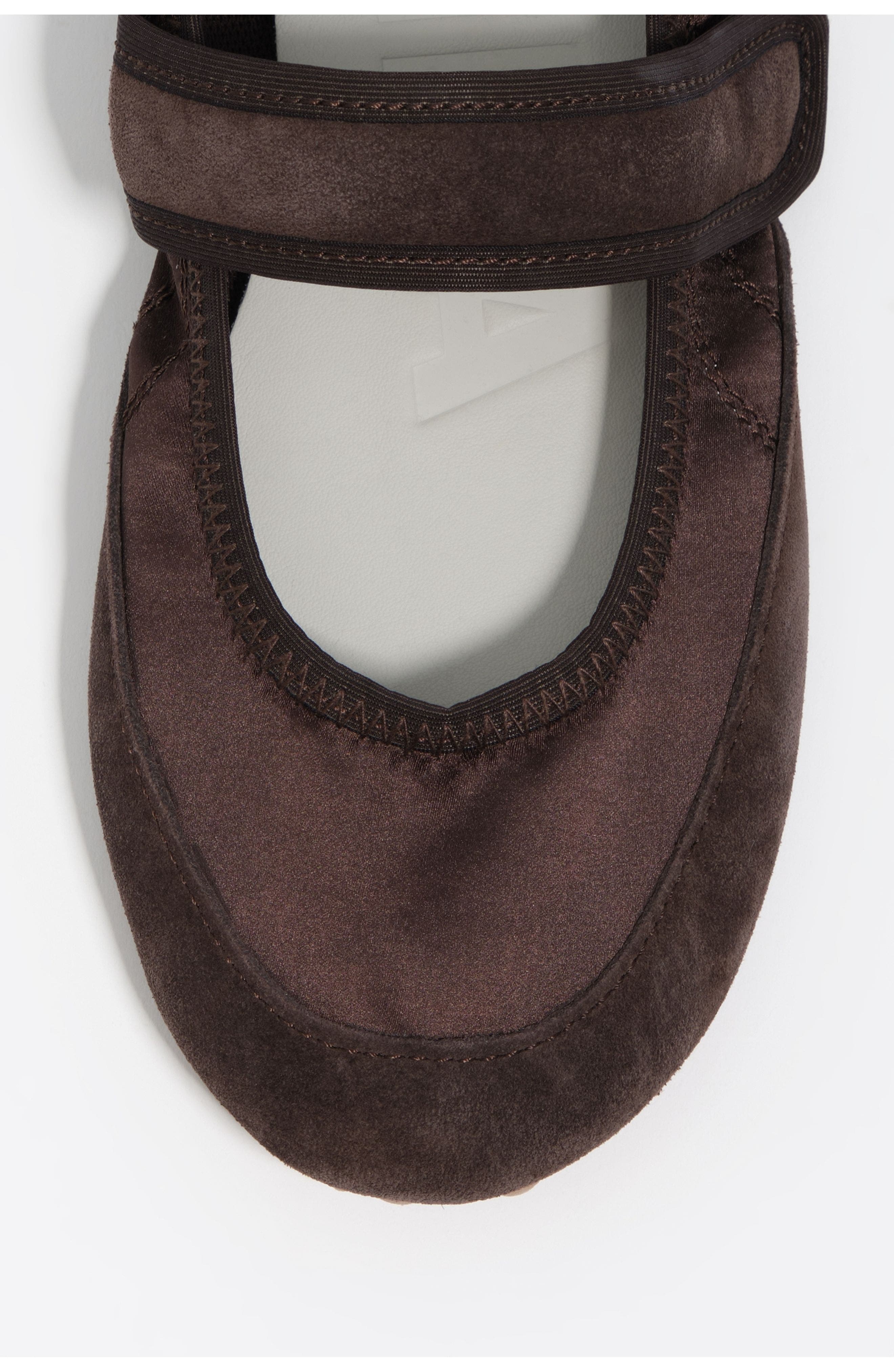 Bimba y Lola Velcro Ballerina Sneaker, Alternate, color, Chocolate