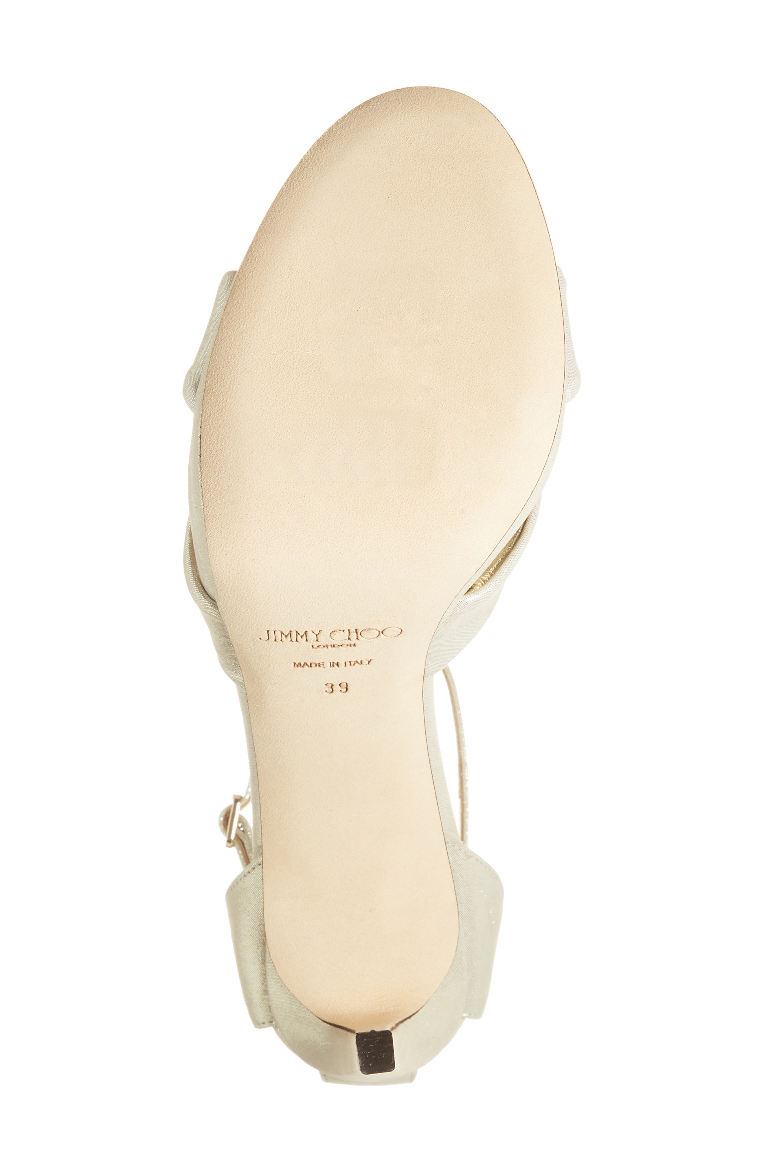 Jimmy Choo Rosie Ankle Strap Sandal, Alternate, color, Light Soft Gold