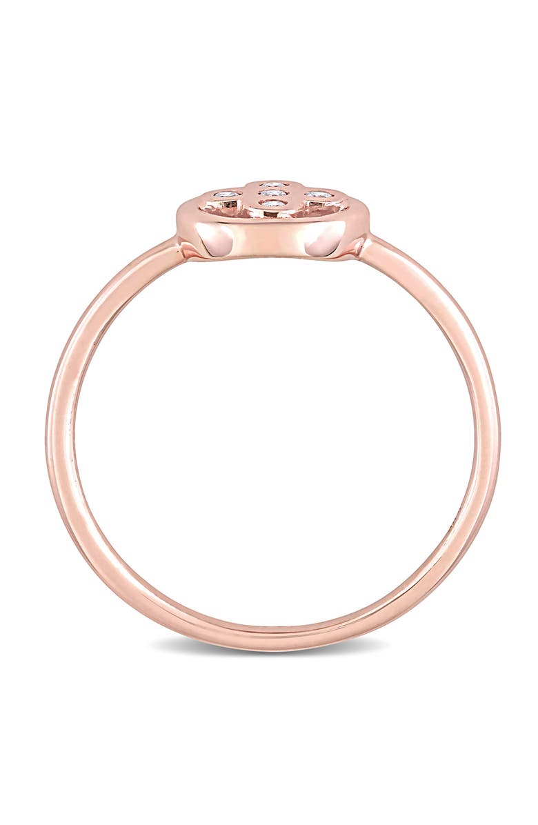 Julianna B. Diamond Accent Circular Ring 10K, Alternate, color, 10K Rose Gold