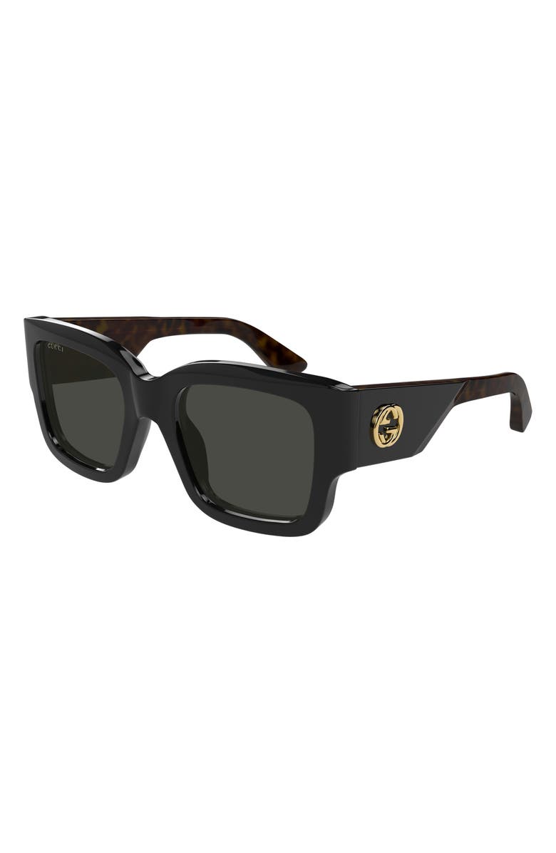 Gucci 52mm Square Sunglasses, Alternate, color, 