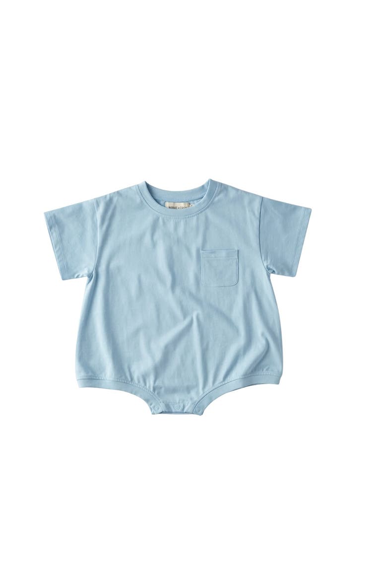 Cory Pocket Romper, Main, color, Dream Blue